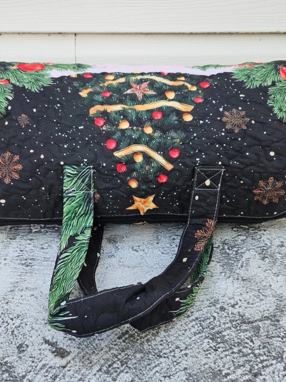 Christmas Duffle Bag Fabric Printed Multi Color Travel Bag Gym Bag Unbranded - Picture 4 of 12